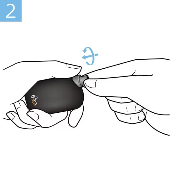 カプセルホルダーを装着する様子