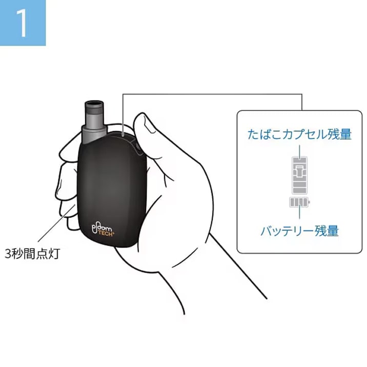 アクションボタンで残量を確認する様子