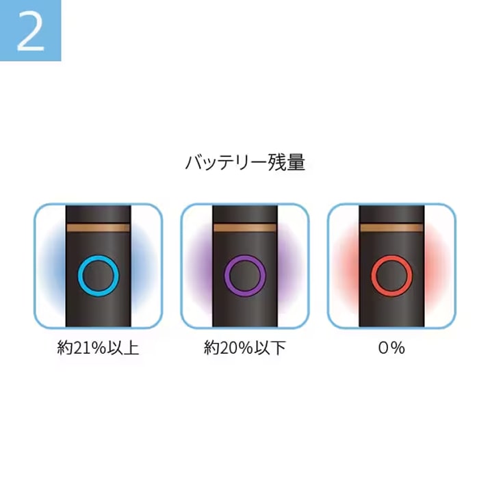 バッテリー残量の確認方法2